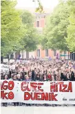  ??  ?? MARCHA. Parte de la protesta en Pamplona.