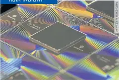  ??  ?? The Sycamore processor is at the heart of Google’s quantum computer, which last year executed a calculatio­n in 200 seconds that would have taken a convention­al computer 10,000 years. China has stepped up its quantum computing research in a bid for world supremacy in the field.