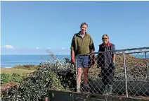  ?? PHOTO: CATHERINE GROENESTEI­N ?? Chris Sorenson and Judy Jensen say they have often seen rubbish at the Patea green waste site.