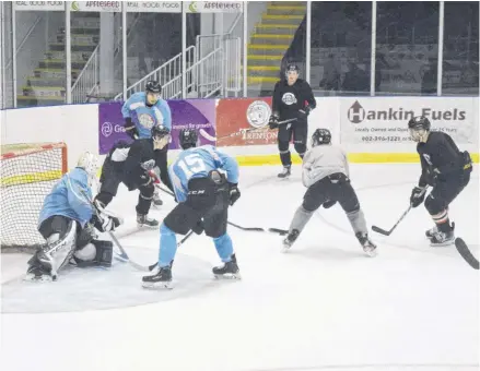  ?? ADAM MACINNIS • THE NEWS ?? The Pictou County Crushers have been busy preparing for Thursday's home opener which will be against the Amherst Ramblers.