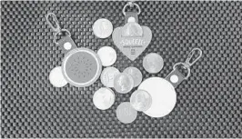  ?? DOREEN CHRISTENSE­N/STAFF ?? Aldi is selling these cute key chains that hold a quarter to unlock shopping carts.