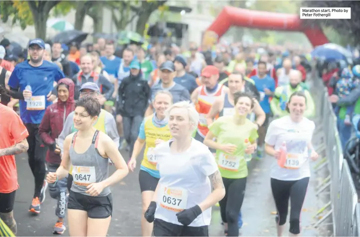  ??  ?? Marathon start. Photo by Peter Fothergill