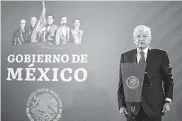  ?? AFP ?? López Obrador habla en el Palacio Nacional de México.