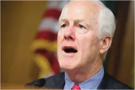  ??  ?? WASHINGTON: In this June 7, 2016, file photo, Sen. John Cornyn, R-Texas speaks on Capitol Hill. —AP