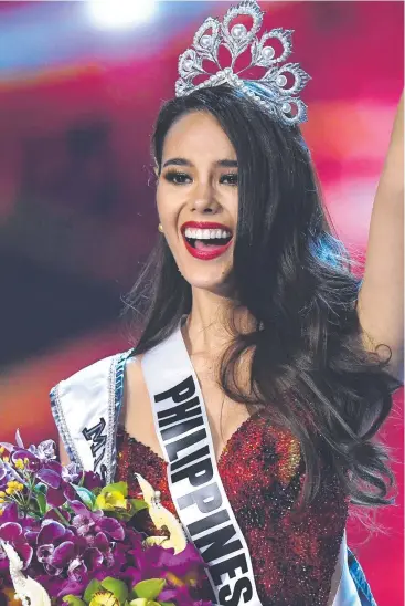 ?? Picture: AFP ?? NATURAL CHOICE: Catriona Gray after being crowned the new Miss Universe 2018.