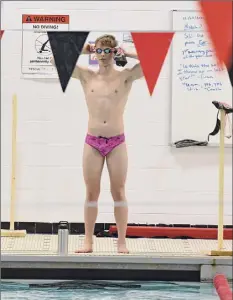  ?? Photos by Lori Van Buren / Times Union ?? Albany Academy’s Bryce Henkel, a senior, will lead off the medley relay Saturday swimming the butterfly leg.