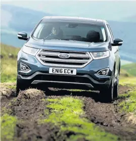  ??  ?? The Ford Edge is a big motor, weighing in at over two tonnes, and comes with five seats and a huge boot