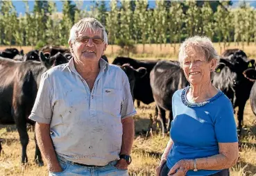  ?? TONY BENNY/FAIRFAX NZ ?? Owen and Margaret Thomas have tried everything in their 54 years of farming from dairying to pigs and finally breeding angus prime beef cattle.