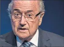  ?? ENNIO LEANZA
KEYSTONE ?? FIFA president Sepp Blatter gave a six-minute statement in French and did not field questions.