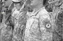  ?? LAWREN SIMMONS USA TODAY NETWORK ?? Florida State Guard members during their graduation ceremony at Camp Blanding Joint Training Center in Starke on June 30.