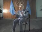  ?? ROBERT BUMSTED/AP ?? United Nations Secretary-General Antonio Guterres says the world is worse in many ways than it was five years ago because of the COVID-19 pandemic, the climate crisis and geopolitic­al tensions that have sparked conflicts everywhere.