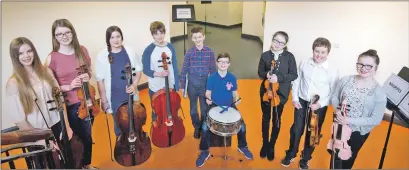  ??  ?? Lochaber Music School fiddle group – under 18.