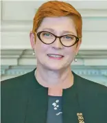  ??  ?? Australia’s Minister for Women Marise Payne.