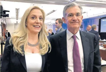  ?? EFE ?? Lael Brainard y Jerome Powell, en una imagen de archivo.