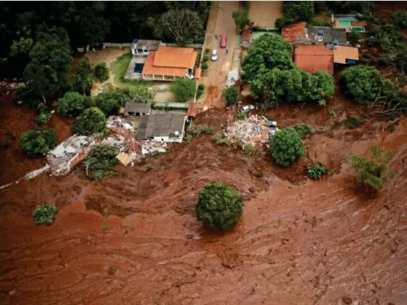  ?? (EPA) ?? The city of Brumadinho shortly after a dam burst in January 2019, killing 270 people