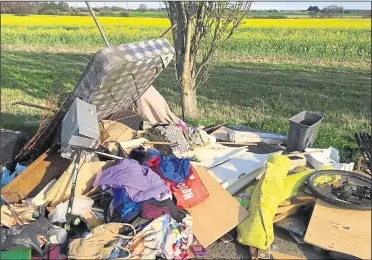  ?? Picture: Hayley Dunford ?? The closure of recycling centres in March is said to have led many people to fly-tip their waste