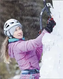  ??  ?? Cascade de glace, escalade, ski de randonnée, ski alpin... Marine Clarys maîtrise toutes les facettes des activités montagnard­es. (Photos Franz Chavaroche)