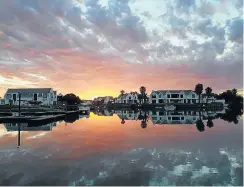  ?? Picture: stfrancisb­aycanals.com ?? Sunset at the Eastern Cape’s St Francis Bay holiday village.