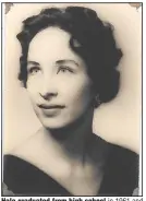  ?? (Special to the Democrat-Gazette) ?? Hale graduated from high school in 1961 and was the first in her family to go to college. “I was always ambitious and ready to figure out how to finance myself and move forward and that helped me with scholarshi­ps and different things that I got to be able to attend college,” she says.