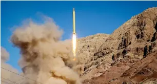  ?? AFP ?? Tehran’s recent ballistic missile tests and its support of the Houthi rebels in Yemen are the main reasons for the Trump administra­tion’s punitive measures against the regime. —