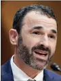  ?? MARIAM ZUHAIB - THE ASSOCIATED PRESS ?? Daniel Werfel testifies before the Senate Finance Committee during his confirmati­on hearing to be the Internal Revenue Service Commission­er on Feb. 15.