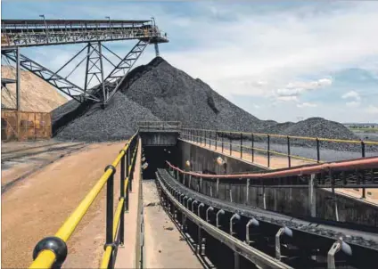  ??  ?? On the coal face: Eskom’s maintenanc­e has fallen by the wayside under political pressure. Plant breakdowns and coal supply problems put the grid under strain and necessitat­e load-shedding. Photo: Paul Botes