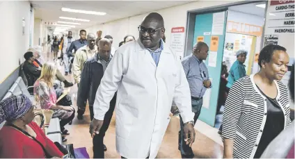  ?? Picture: Jacques Nelles ?? SURPRISE. Gauteng premier David Makhura at the Steve Biko Academic Hospital during an unannounce­d inspection of the facility yesterday.