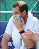  ??  ?? Andy Murray was masked at Battle of the Brits yesterday