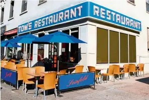  ??  ?? you can just hear the iconic Seinfeld bass tab the moment you see this New york diner. — Photos: nycgo.com