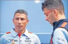  ??  ?? Cándido Carrera, el copiloto de Dani Sordo en Hyundai.