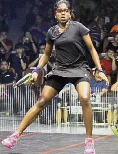  ??  ?? One for the road: S. Sivasangar­i is favoured to win the British Junior Open Under-19 title in the absence of top Egyptian players.