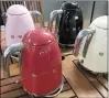  ??  ?? A colourful array of kettles will be among the Smeg offerings.