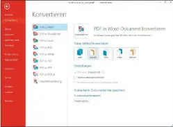  ??  ?? Mit der Konvertier­ungsfunkti­on wandeln Sie Pdf-dokumente per Klick in andere Formate um, beispielsw­eise in eine Textdatei.