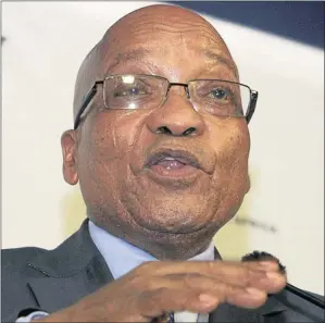  ?? Picture: PUXLEY MAKGATHO ?? President Jacob Zuma addresses a special media briefing on the economy in Pretoria yesterday. Mr Zuma focused on developmen­ts in the mining sector.