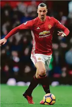  ?? AFP file ?? Swedish striker Zlatan Ibrahimovi­c has so far scored 24 goals in his maiden Manchester United season.