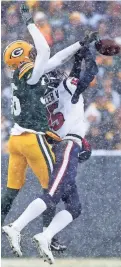  ?? GETTY IMAGES ?? LaDarius Gunter delivered two of the five pass breakups by the Packers’ secondary against the Texans.