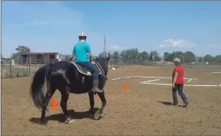  ?? Courtesy photo ?? Danny rides Elvis at the Equine Spirit Sanctuary in Taos in June 2018 during a therapy session.