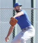  ?? JOHN ANTONOFF/SUN-TIMES ?? Jake Arrieta yielded one run and four hits and struck out five in four innings Thursday.
