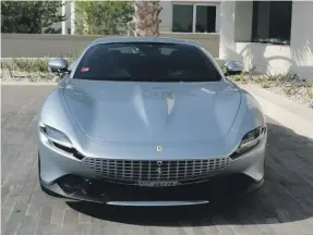  ?? Ferrari ?? The Ferrari Roma has a shark-like nose with a lengthy carbon-fibre splitter