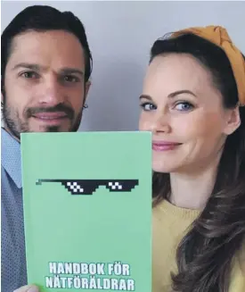 ??  ?? Above, Prince Carl Philip and Princess Sofia of Sweden published an internetsa­fety manual for parents; right, children who travel to and from school alone are often given phones Instagram; Getty