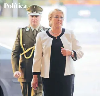  ?? FOTO: AGENCIAUNO/ARCHIVO ?? La Presidenta Michelle Bachelet.