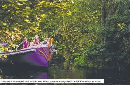  ?? ?? BeWILDerwo­od Norfolk’s boat ride continues to be a favourite among visitors (Image: BeWILDerwo­od Norfolk)