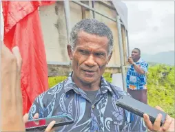  ?? Picture: JONA KONATACI ?? Left: Wainimakut­u villager Ilaitia Mice during an interview with this newspaper.