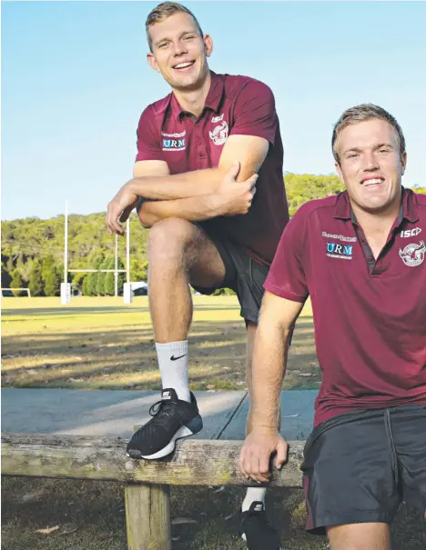  ??  ?? Tom Trbojevic (left and inset top) and Jake Trbojevic developed a love for NSW early thanks to a quirky routine in the family.