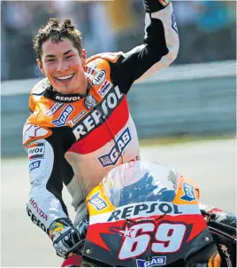  ?? Pictures: MotoGP ?? LEGEND. Nicky Hayden was one of the most popular riders in MotoGP, clinching the world title world title with Repsol Honda in 2004.