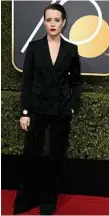  ??  ?? Claire Foy is the queen of style in this sharp suit.