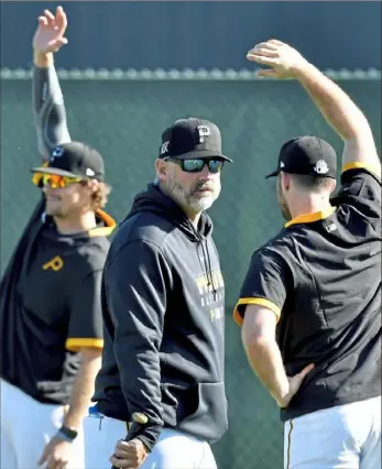  ?? Matt Freed/Post-Gazette ?? Pirates manager Derek Shelton on the summer camp that begins July 1 — “We talked about making sure we’re on the field for work to be done, not just on the field to be on the field.”