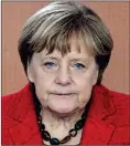  ??  ?? MERKEL: Conciliato­ry tone