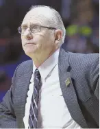  ?? AP PHOTO ?? STORM IS BREWING: Miami coach Jim Larranaga yesterday acknowledg­ed his inclusion in the federal investigat­ion into bribery in men’s college basketball.