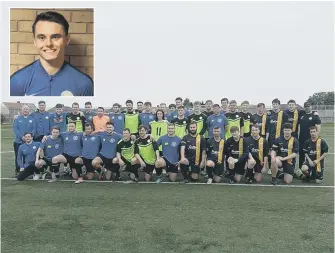  ??  ?? Harton and Westoe FC took on relatives and friends of Daniel Sirrell in a tribute match, held in Hartlepool.